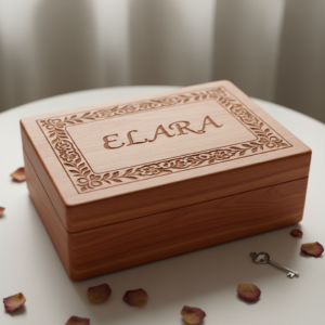 Personalized Engraved Wooden Keepsake Box