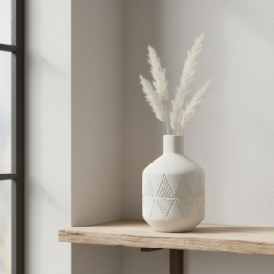 Geometric Matte Ceramic Vase