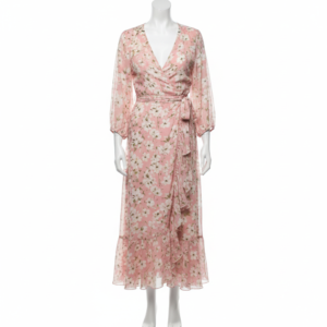 Floral Midi Wrap Dress