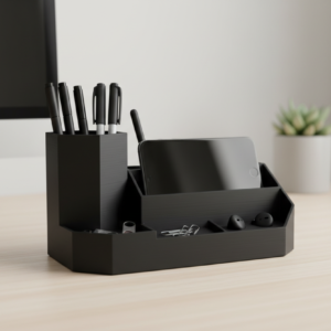 Geometric 3D Printed Desk Organizer
