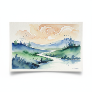 Hand-Painted Watercolor Artwork