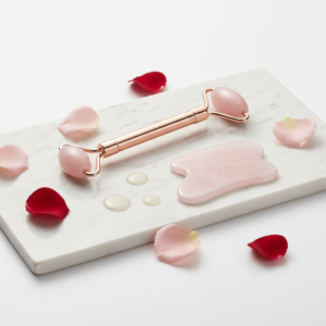 Rose Quartz Facial Roller & Gua Sha Set